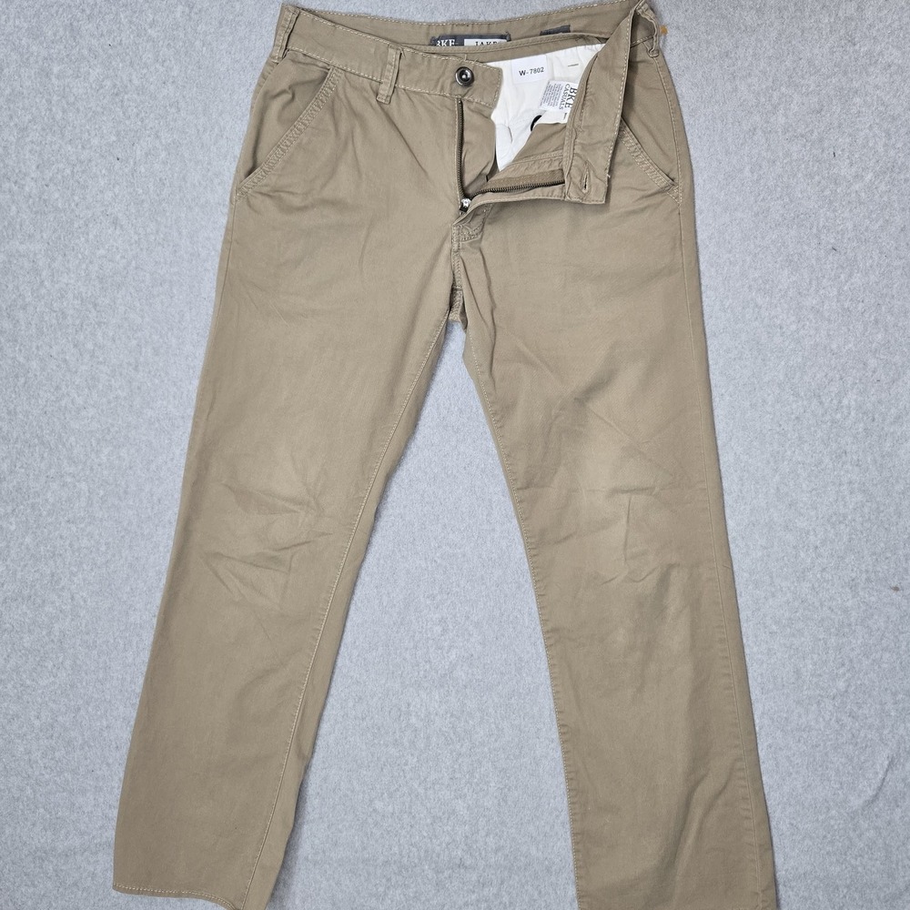 BKE Men‎ Pants 30R Khaki Chino Twill JAKE Button Zipper 31" Inseam
